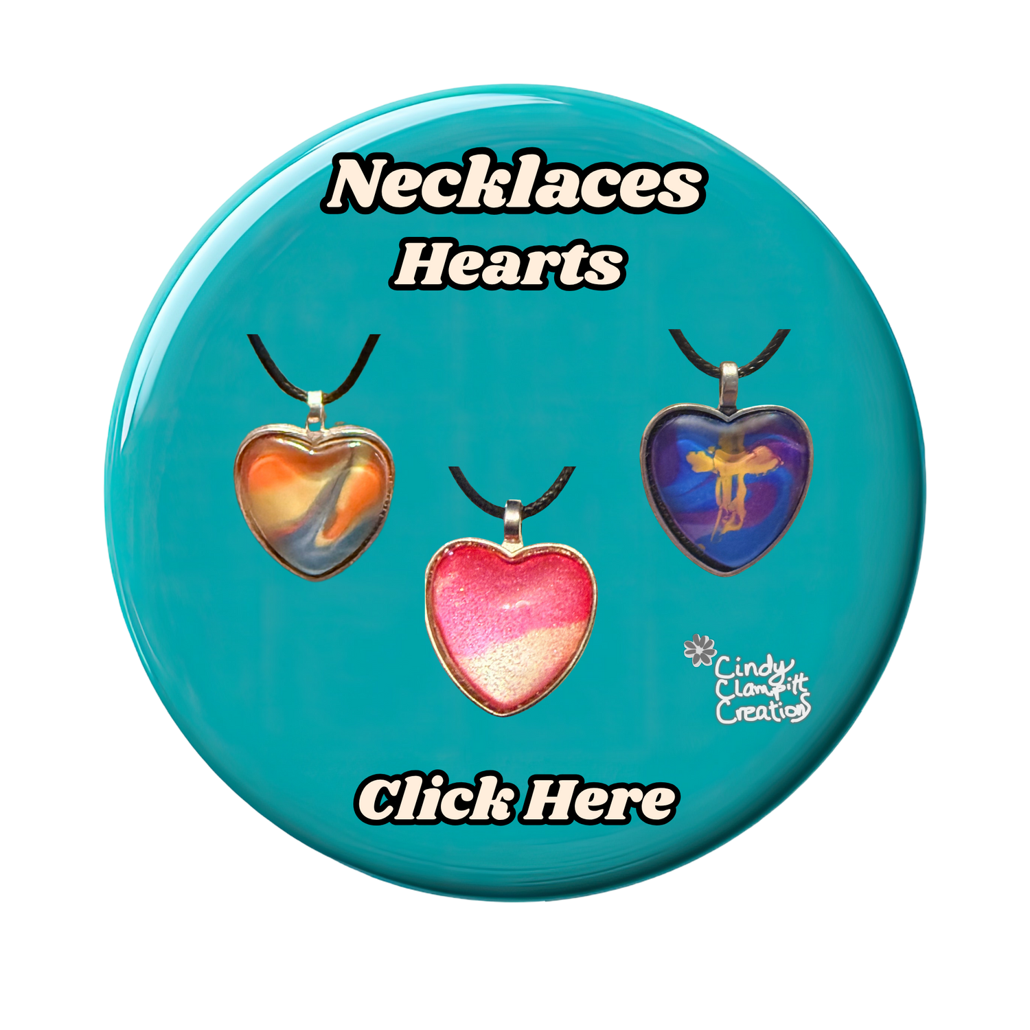 Hand Painted Necklaces - Hearts