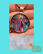 Blue and Pink Swirl Necklace