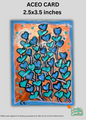Mini Art - ACEO Card - Blue Blooms II