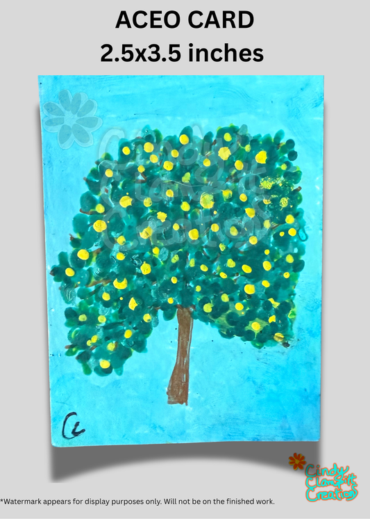 Mini Art - ACEO Card - Lemon Tree