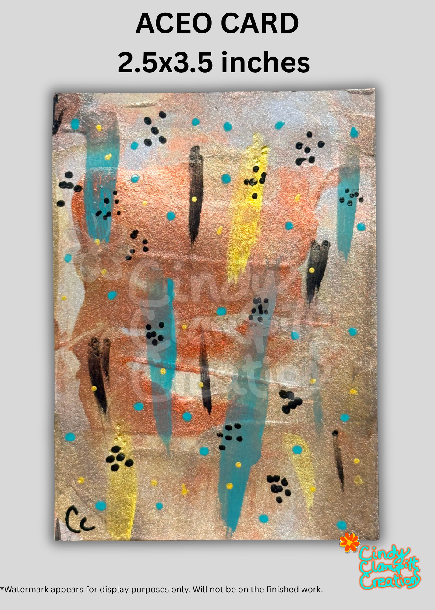 Mini Art - ACEO Card - Forest Abstract