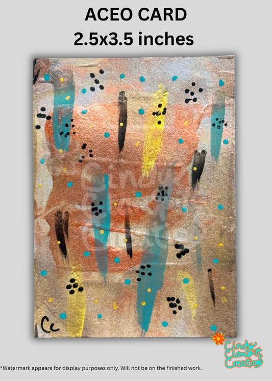 Mini Art - ACEO Card - Forest Abstract