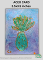 Mini Art - ACEO Card - Whimsical Plant