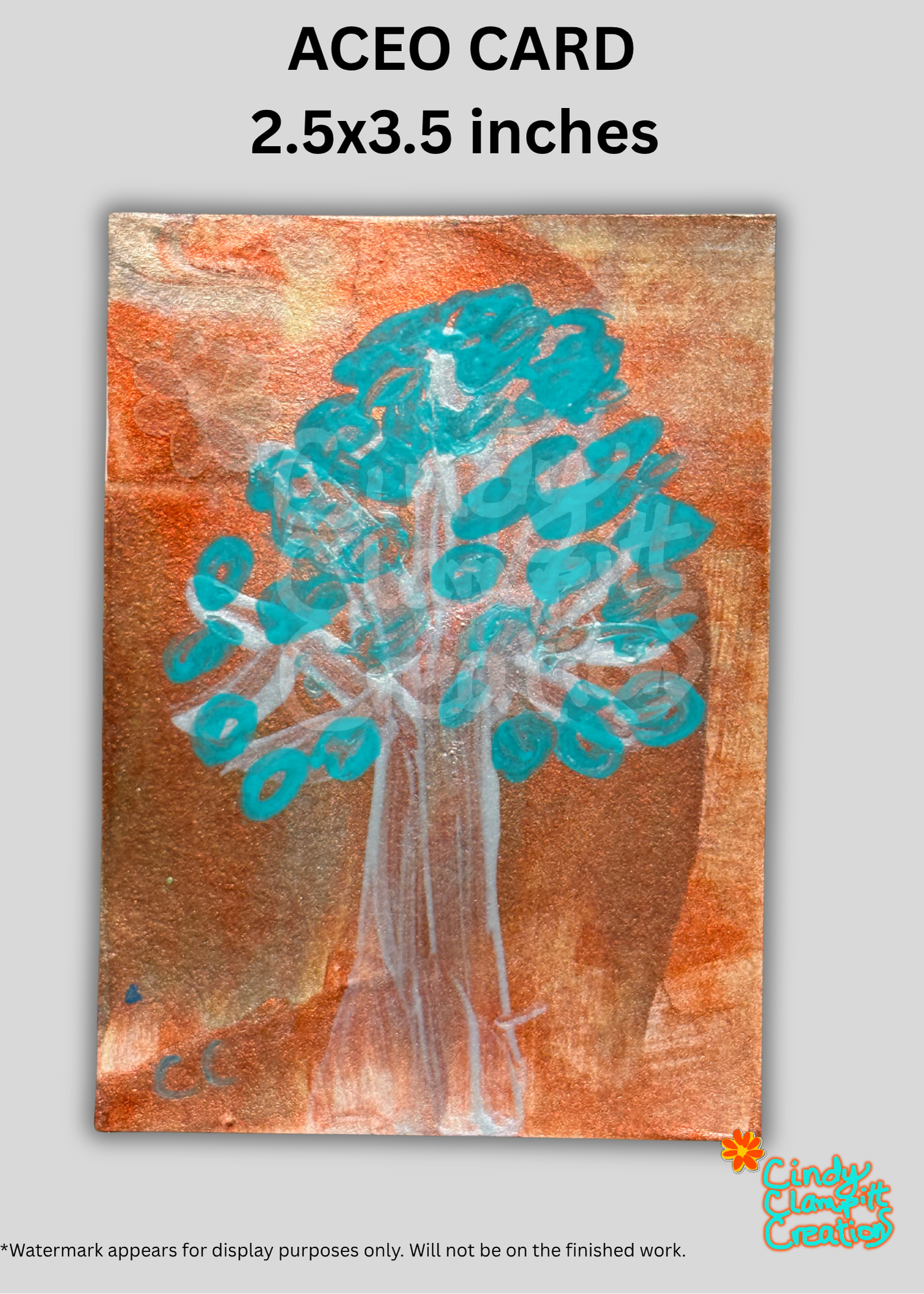 Mini Art - ACEO Card - Abstract Tree II
