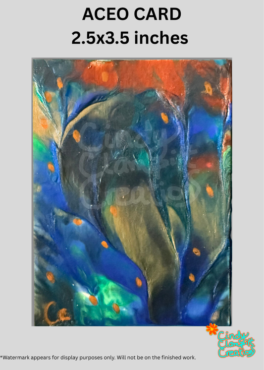 Mini Art - ACEO Card - Dark Abstract II