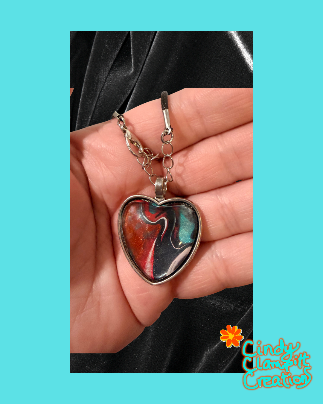 Deep Colors Heart Necklace