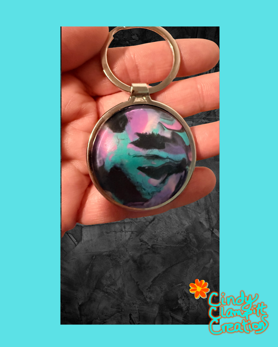 Black and Pink Keychain