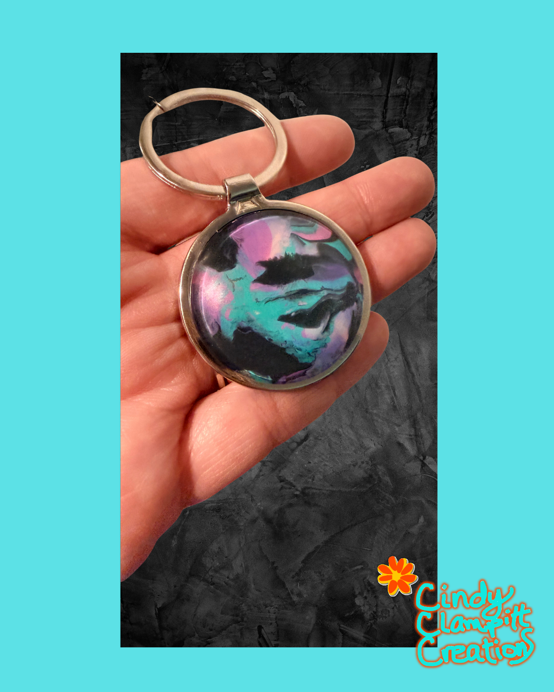 Black and Pink Keychain