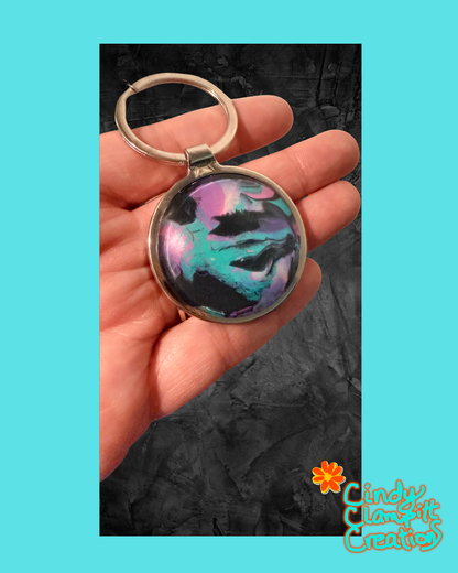 Black and Pink Keychain