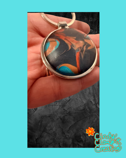 Dark Swirl Keychain