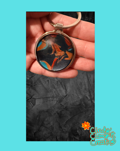 Dark Swirl Keychain