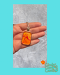 Red, Yellow and Orange Rectangle Necklace