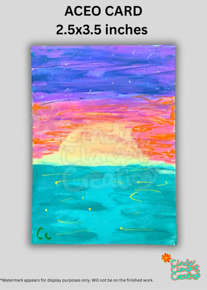 Mini Art - ACEO Card - Sunrise