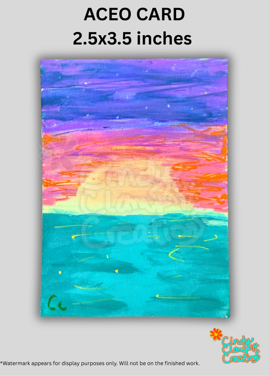 Mini Art - ACEO Card - Sunrise