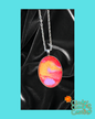 Orange, Fuchsia and Lilac Necklace